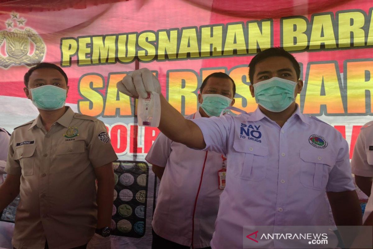 Satresnarkoba Polresta Banjarmasin musnahkan 1,8 kg sabu-sabu gunakan insinerator