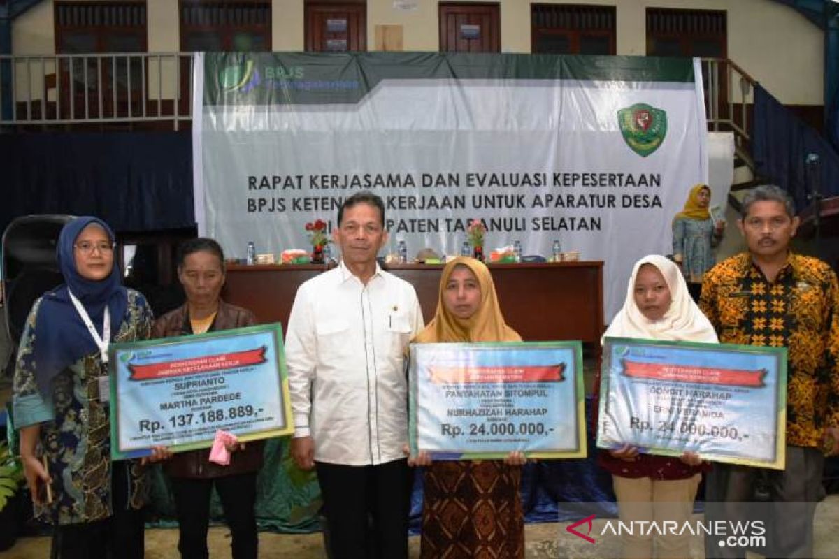 Selama 2019, BP Jamsostek Padangsidimpuan bayar klaim di Tapsel lebih Rp700 juta