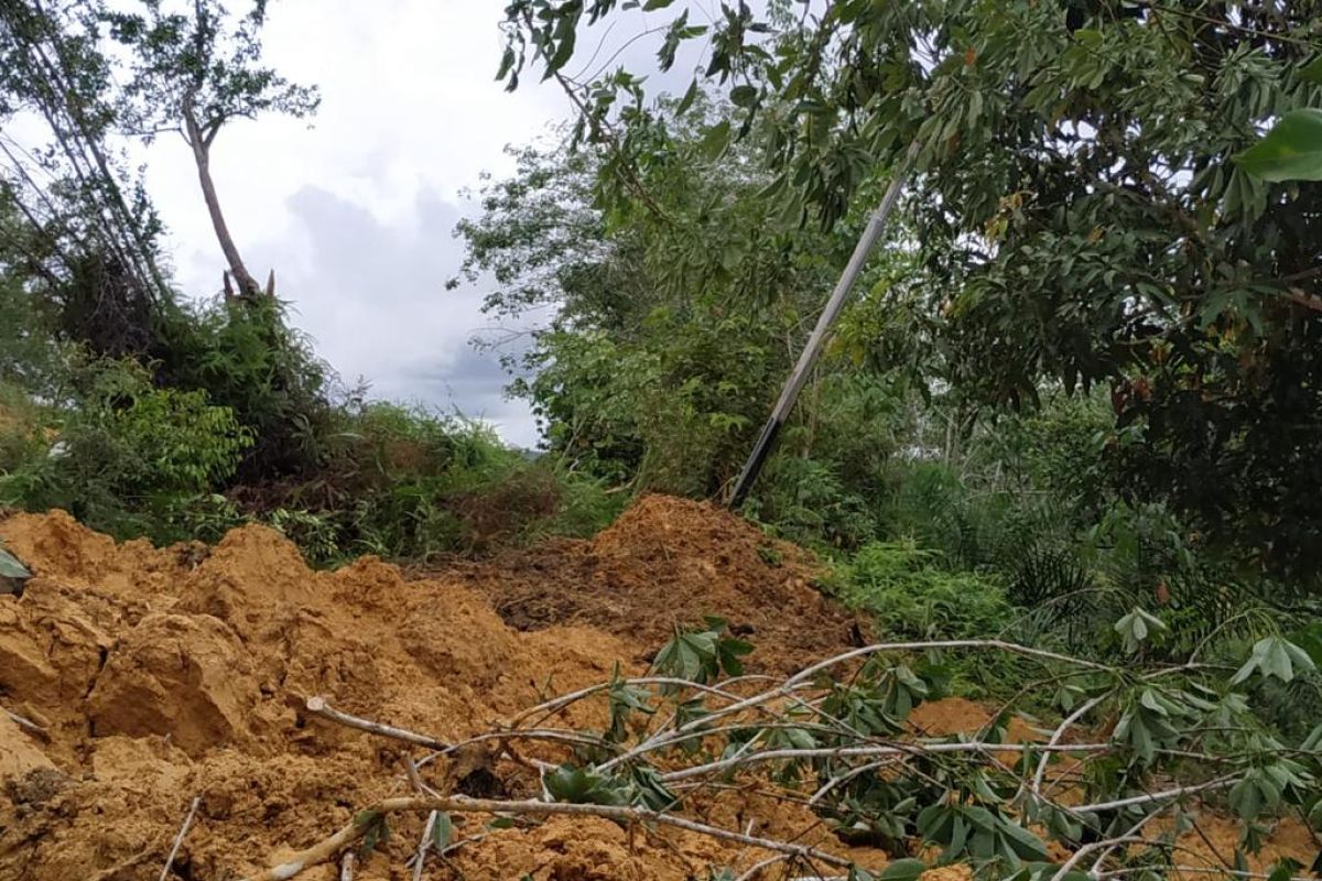 Longsor, akses jalan di Pengkadan Kapuas Hulu  lumpuh