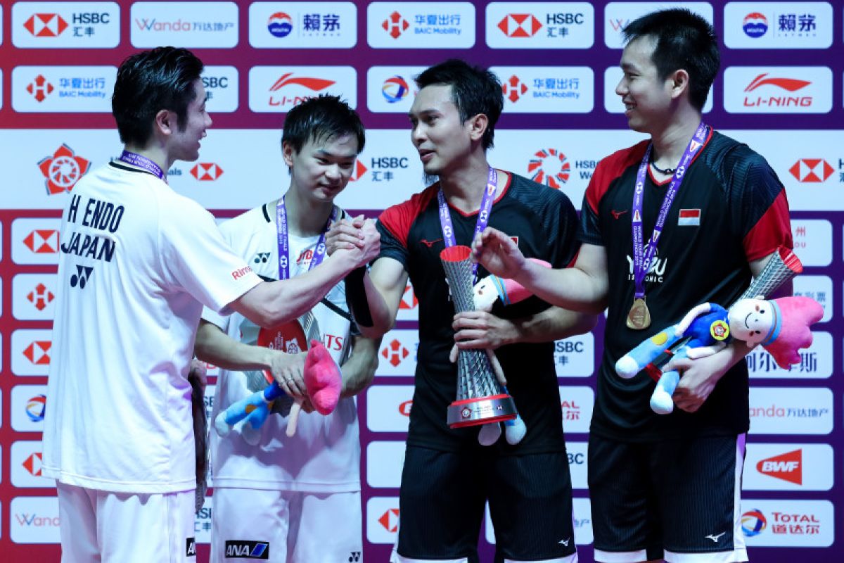 Hendra/Ahsan sebut gelar ketiga di World Tour Finals sebuah kejutan