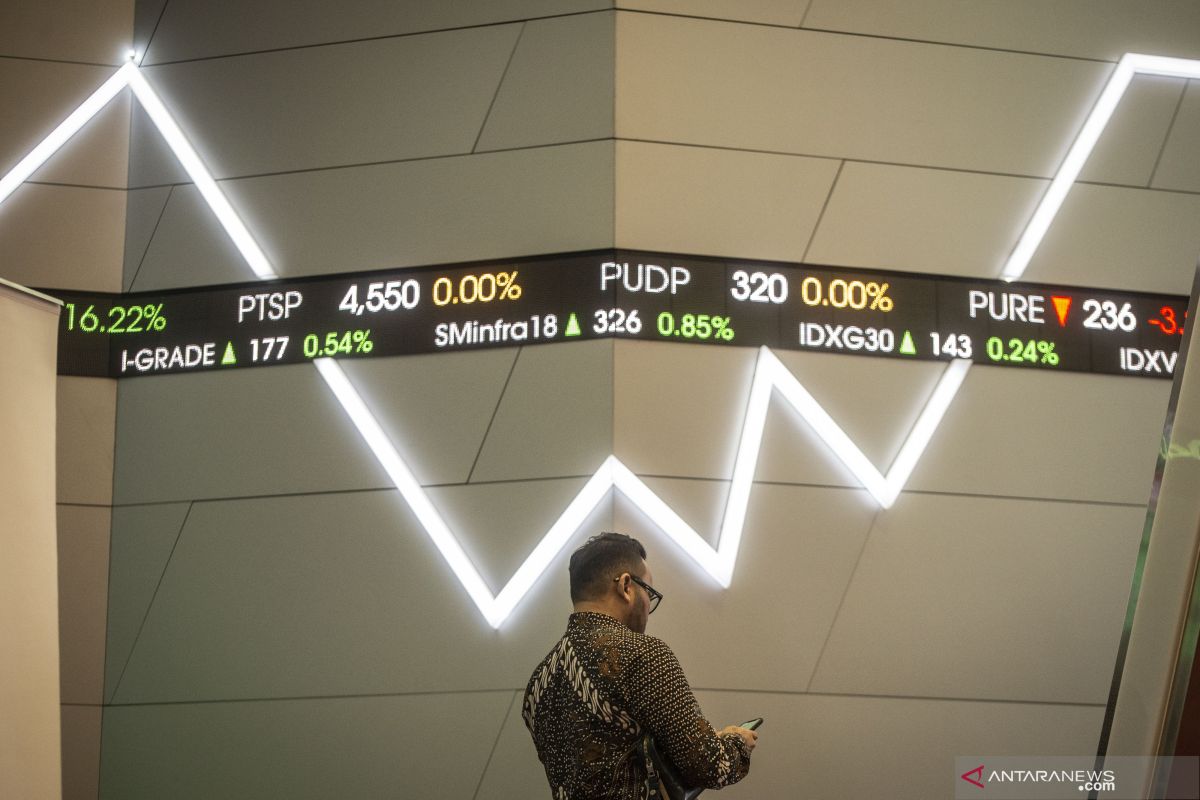 IHSG Selasa dibuka menguat 12,32  poin