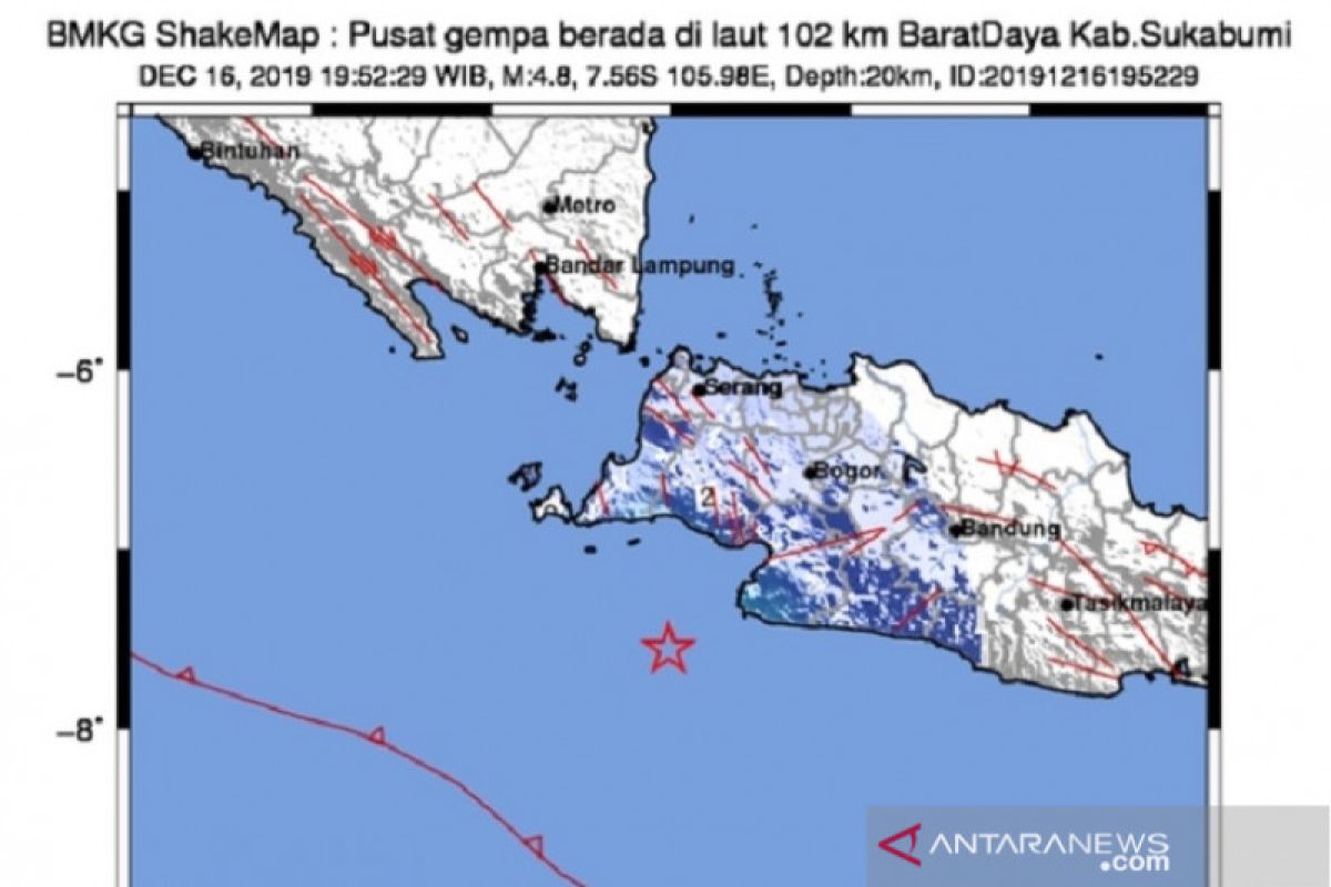 Gempa 4,5 SR guncang Pangandaran Sabtu pagi