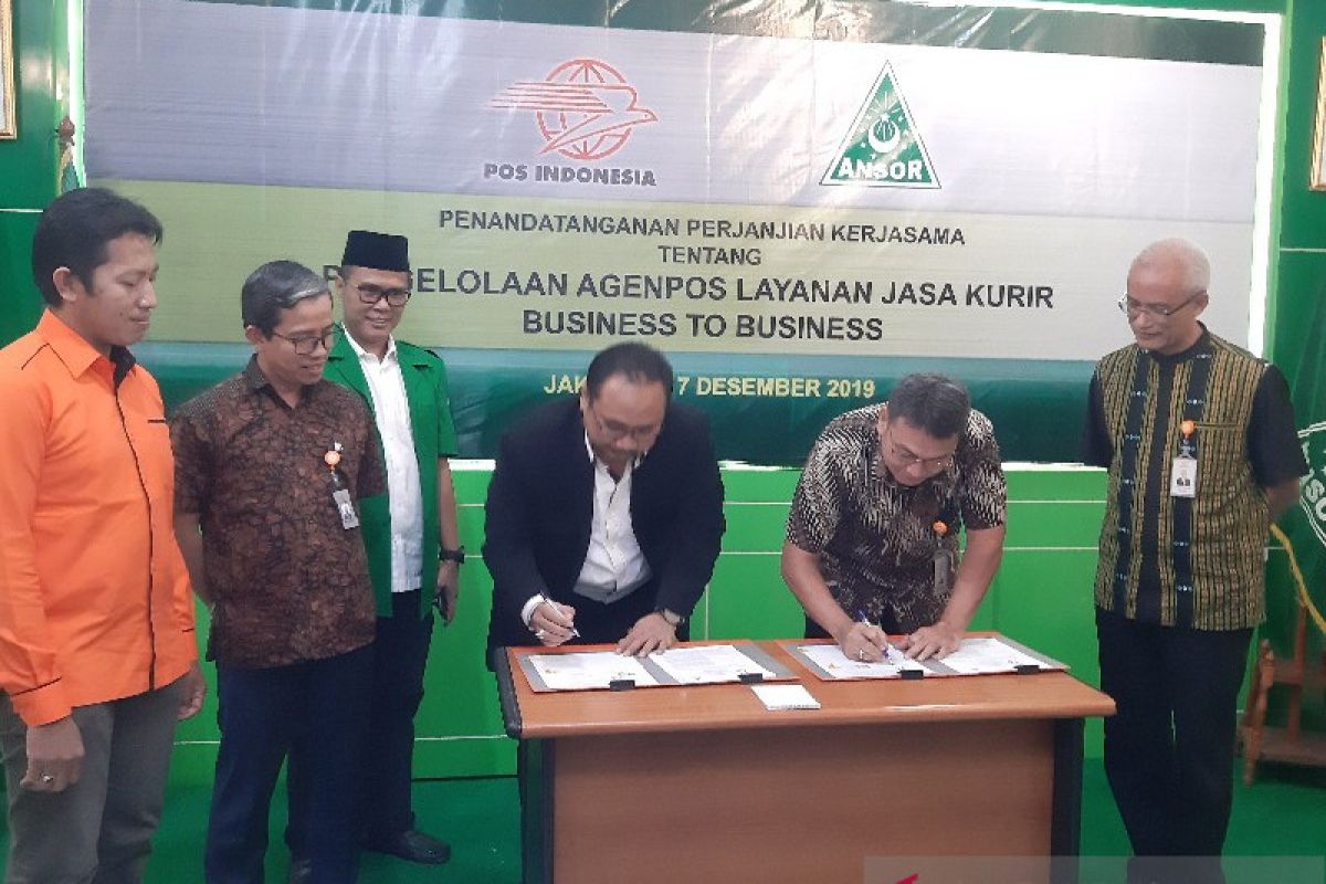 Kembangkan jaringan, Pos Indonesia jalin kerja sama dengan GP Ansor