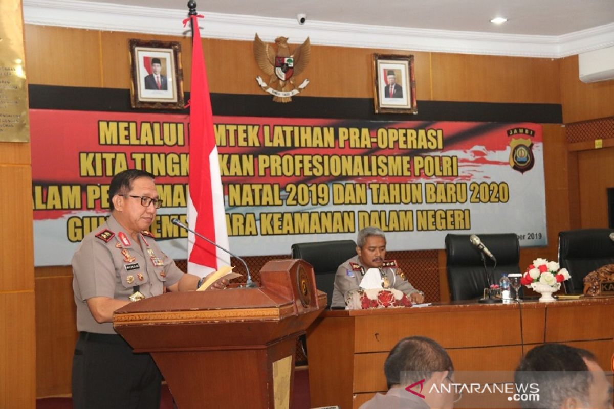 Kapolda Jambi membuka  pelatihan pra-Operasi Lilin 2019