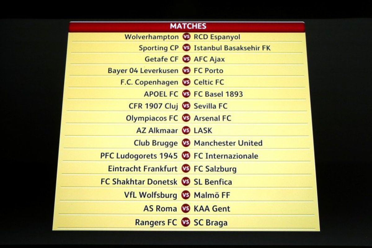 Ini hasil pertandingan 32 besar Liga Europa leg pertama