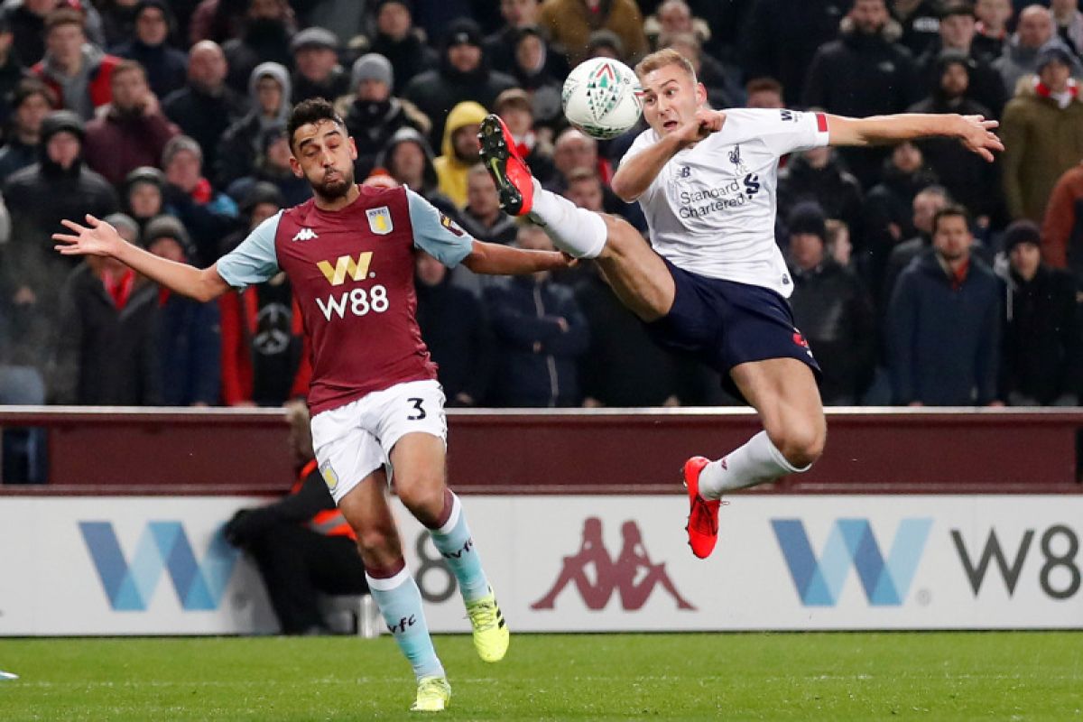 Aston Villa kalahkan Liverpool "bocah" 5-0 untuk ke semifinal Piala Liga