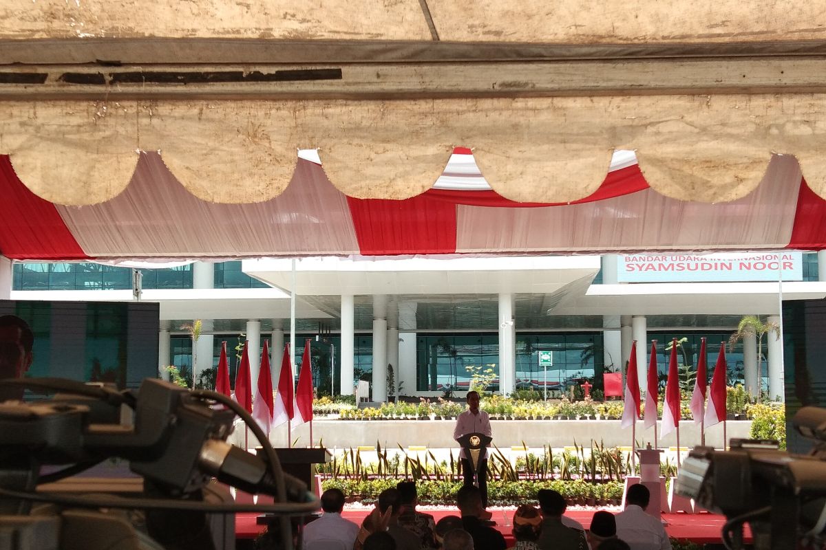 President suprised Syamsudin Noor Airport beautiful and big