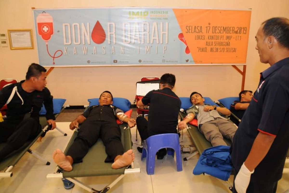 PT.IMIP gelar donor darah, terkumpul 280 kantong