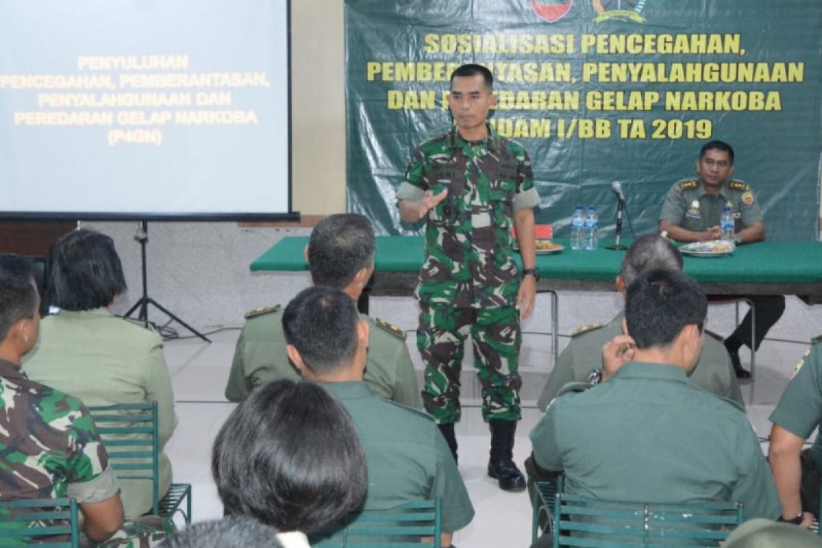 Kodam I/Bukit Barisan sosialisasi pencegahan narkoba