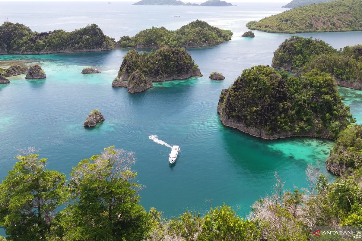 Kapal Pesiar berbendera asing Aqua Blu dilaporkan kandas di terumbu karang Raja Ampat