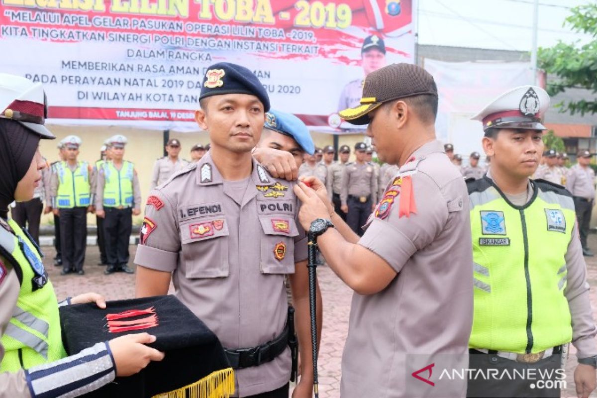 Kapolres Tanjungbalai pimpin apel gelar pasukan Ops Lilin Toba 2019
