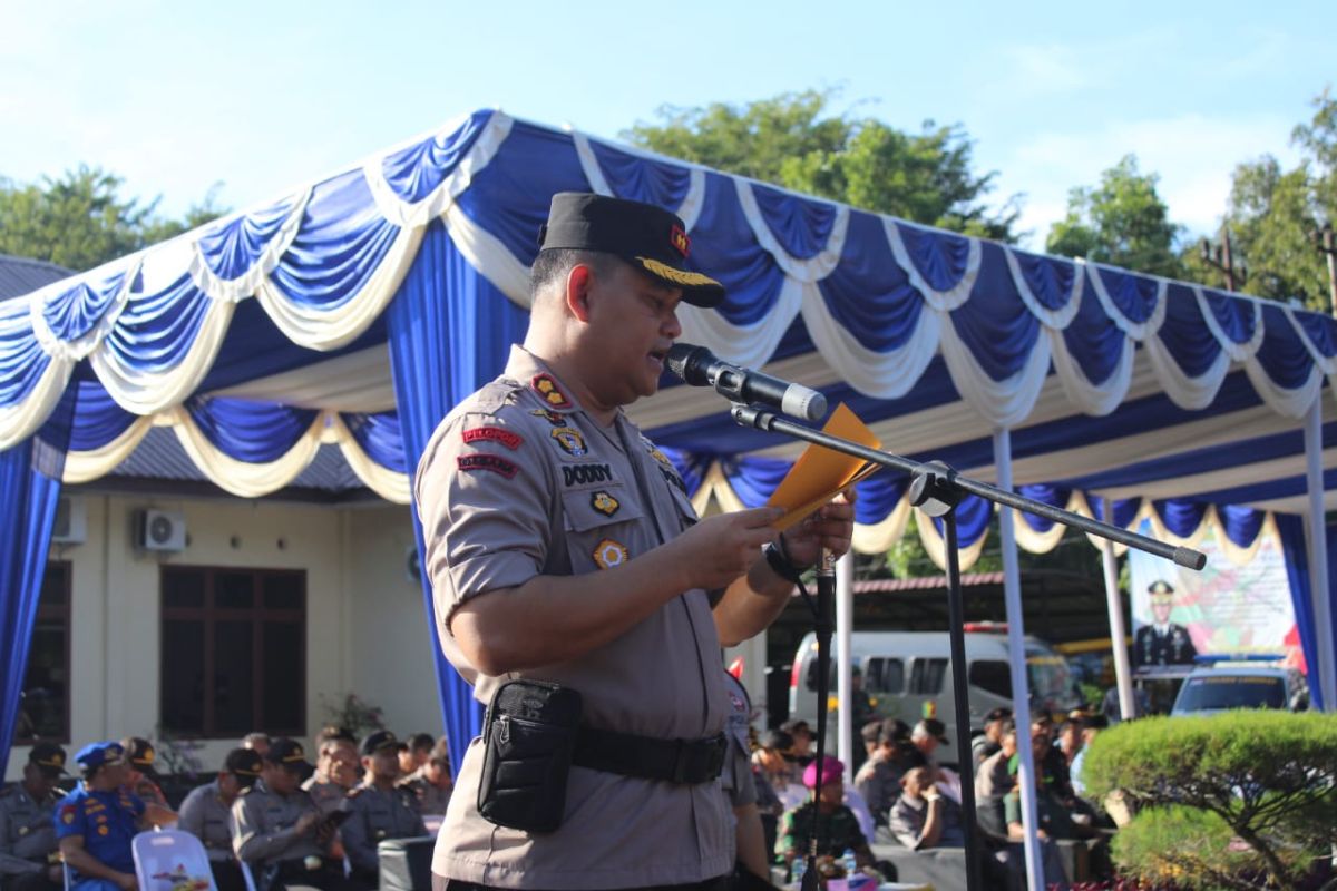 Kapolres tekankan jaga kesehatan selama Operasi Lilin Toba di Langkat