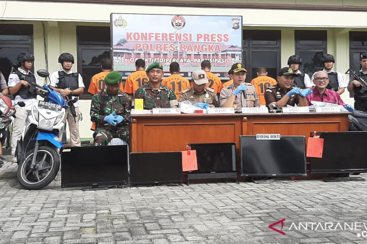 Polres Bangka berhasil amankan delapan tersangka pencuri