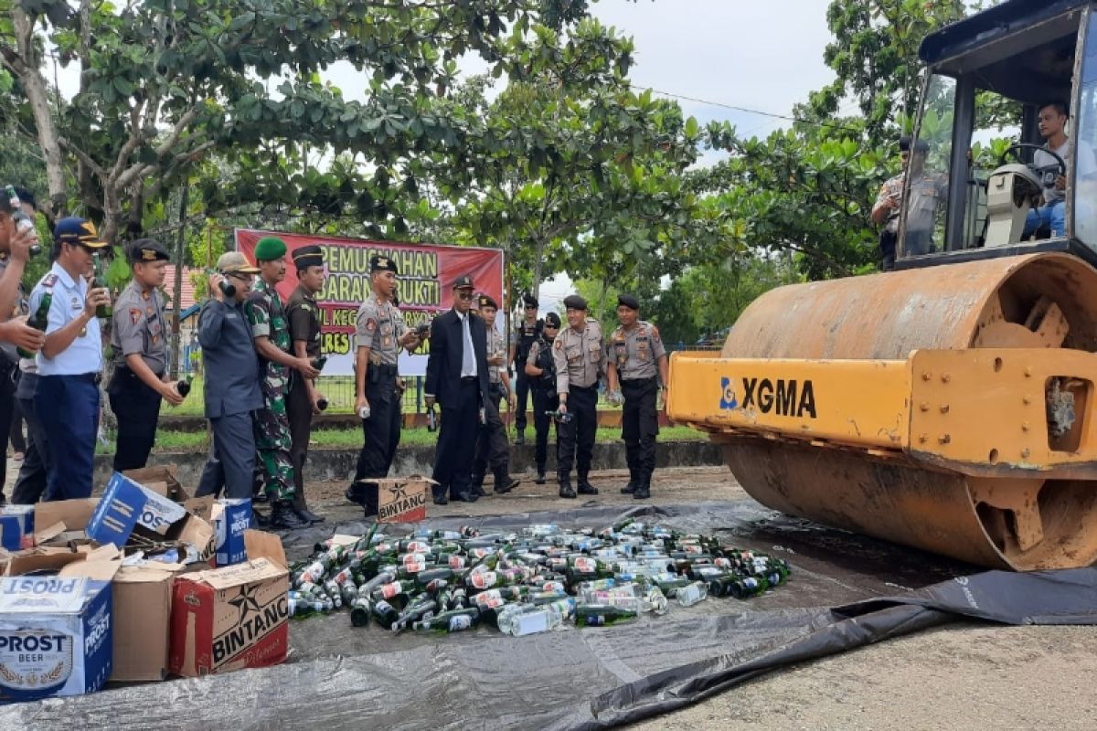 Polres Barito Timur tetap gencar menertibkan minuman keras