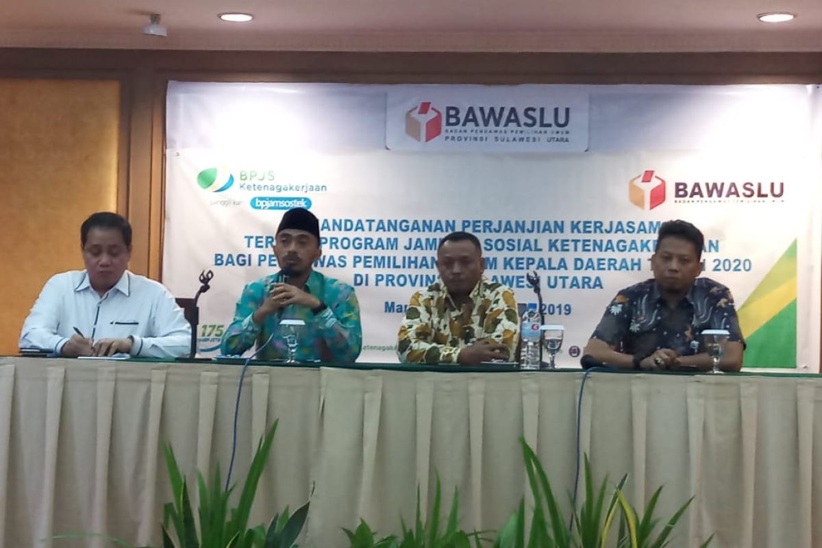 BPjamsostek-Bawaslu Sulut Melindungi 11.000 Pengawas Pilkada