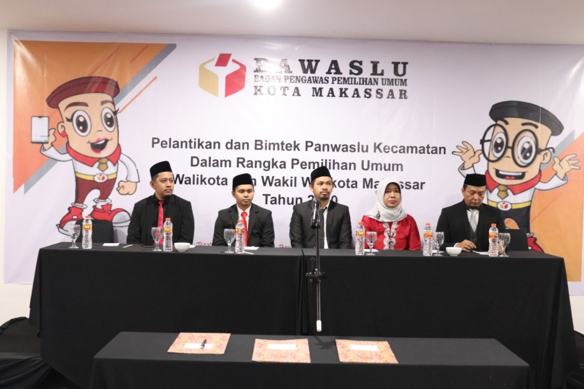 Panwaslu 15 Kecamatan di Makassar dilantik