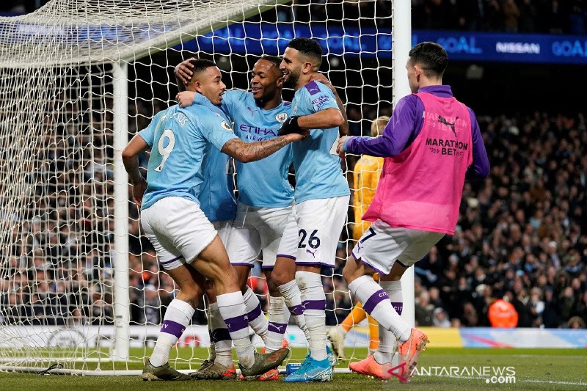 Liga Inggris, Man City bekuk Leicester 3-1, selisih menipis satu poin