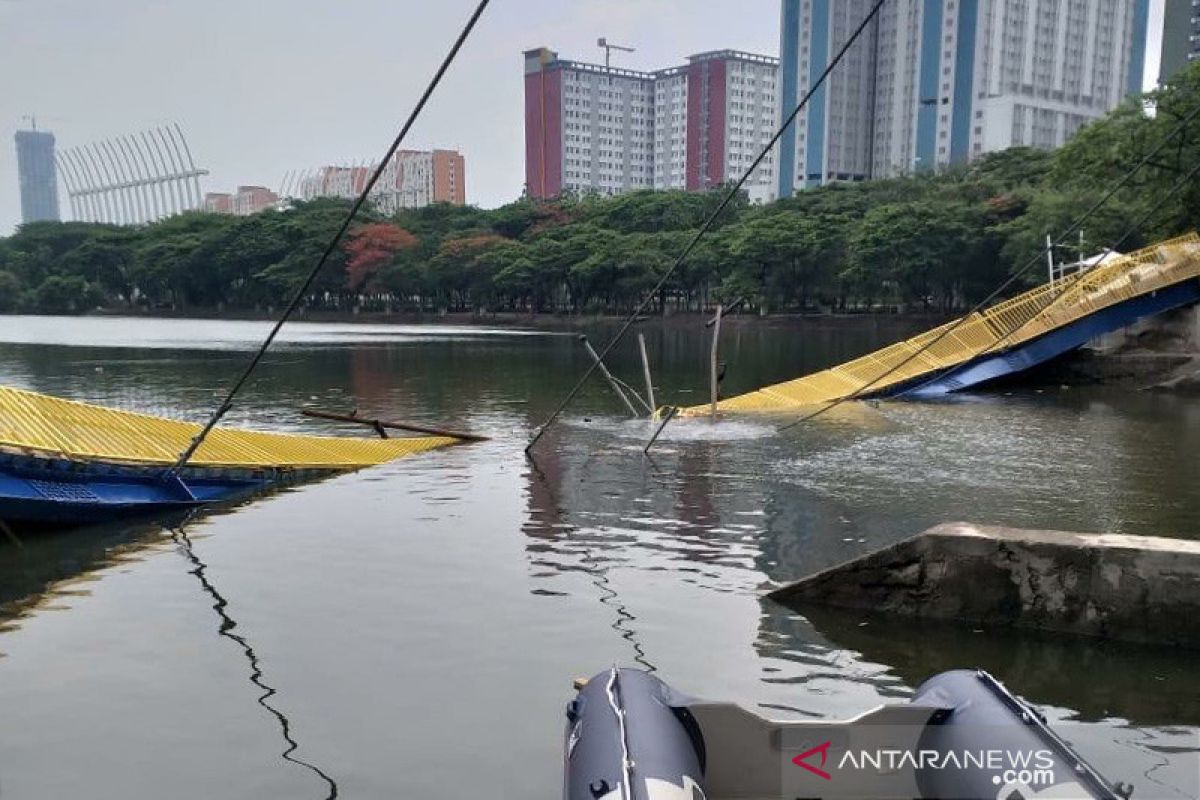 Polisi benarkan jembatan ambruk di Utan Kota Kemayoran