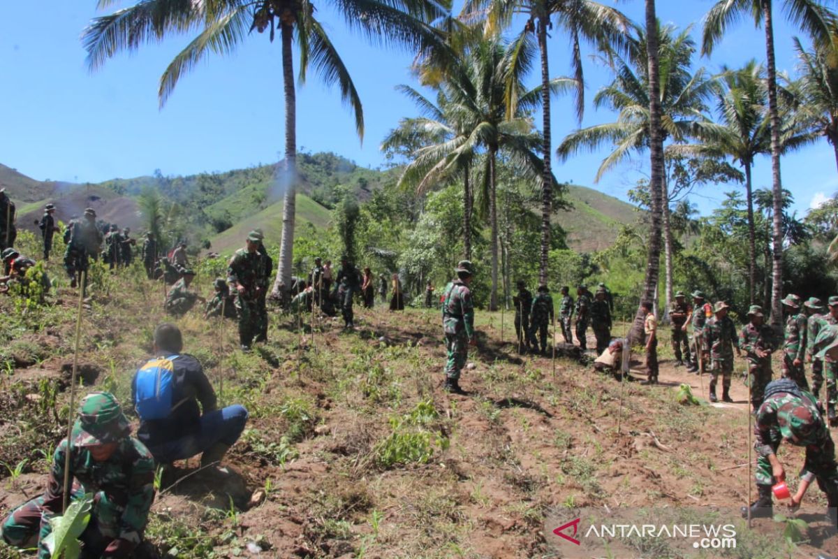 Korem 133 Gorontalo tanam pohon cegah banjir