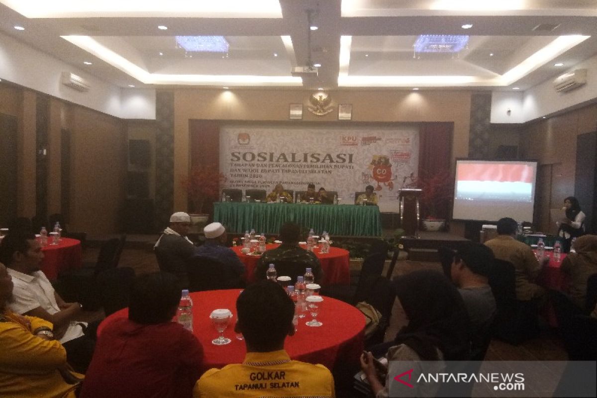 KPU Tapsel sosialisasikan tahapan dan pencalonan Pilbup 2020