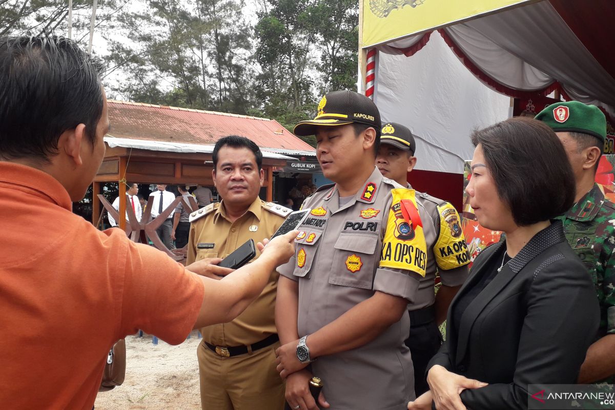 Kapolres Bangka Tengah cek posko pengamanan Natal dan Tahun Baru