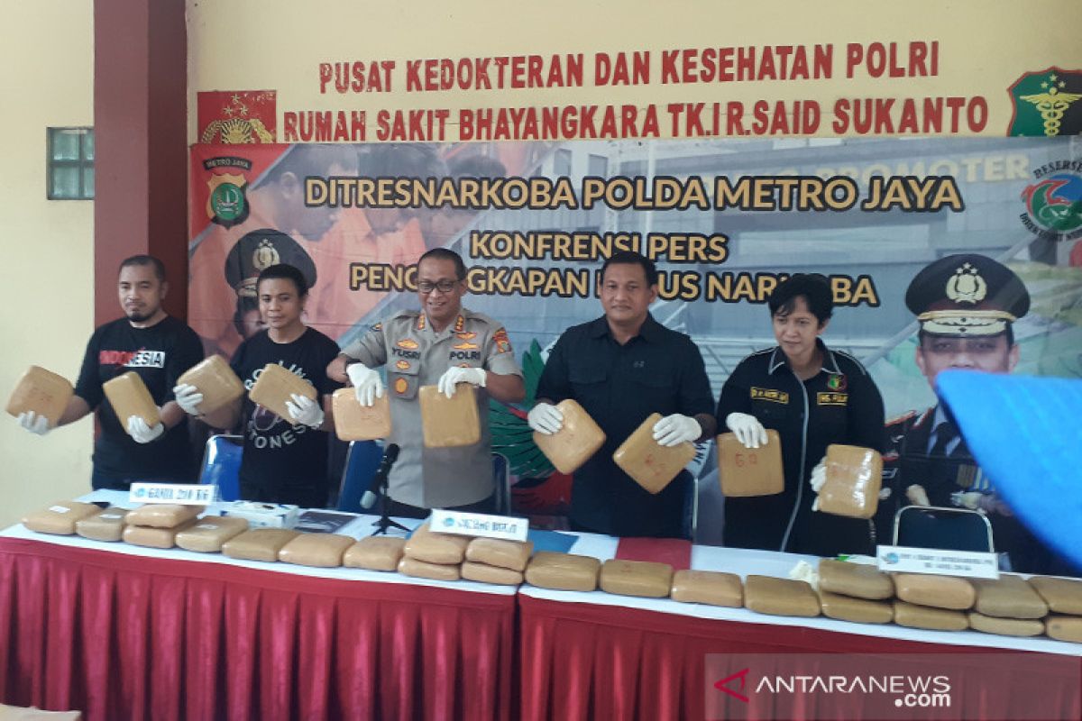 Polisi: jaringan Jakarta-Sumatra pemilik 210 kilogram ganja