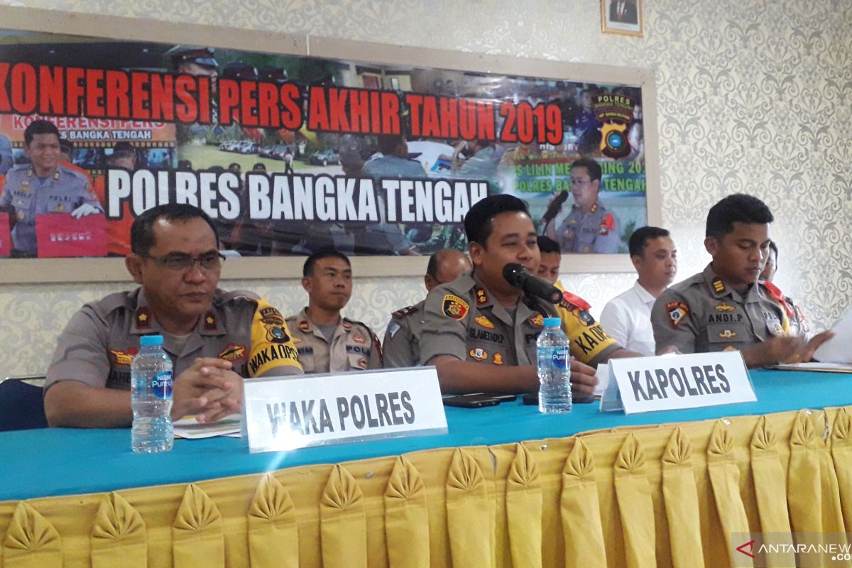 Polres Bangka Tengah tangani 132 kasus kriminal sepanjang 2019