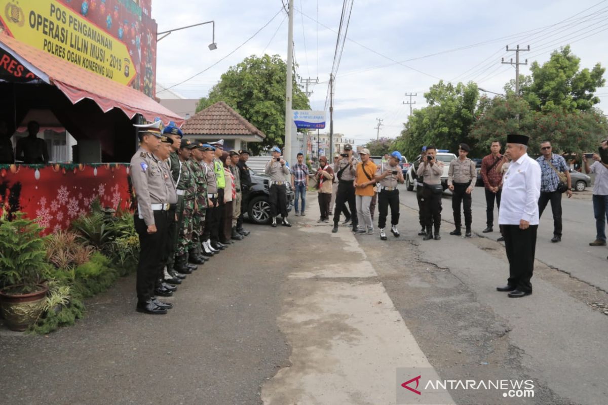 Bupati Ogan Komering tinjau Pos Pengaman Operasi Lilin Musi