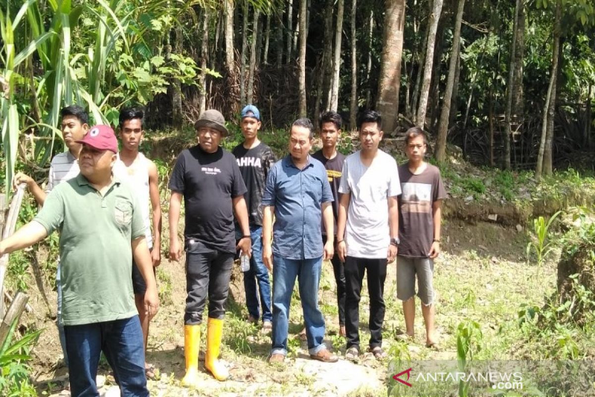 Bersama Ketua komisi II, Kadis Pertanian tinjau persawahan warga yang terdampak banjir