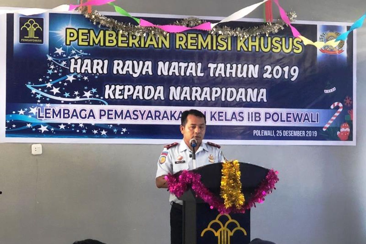 19 narapidana di Sulbar peroleh remisi Natal 2019