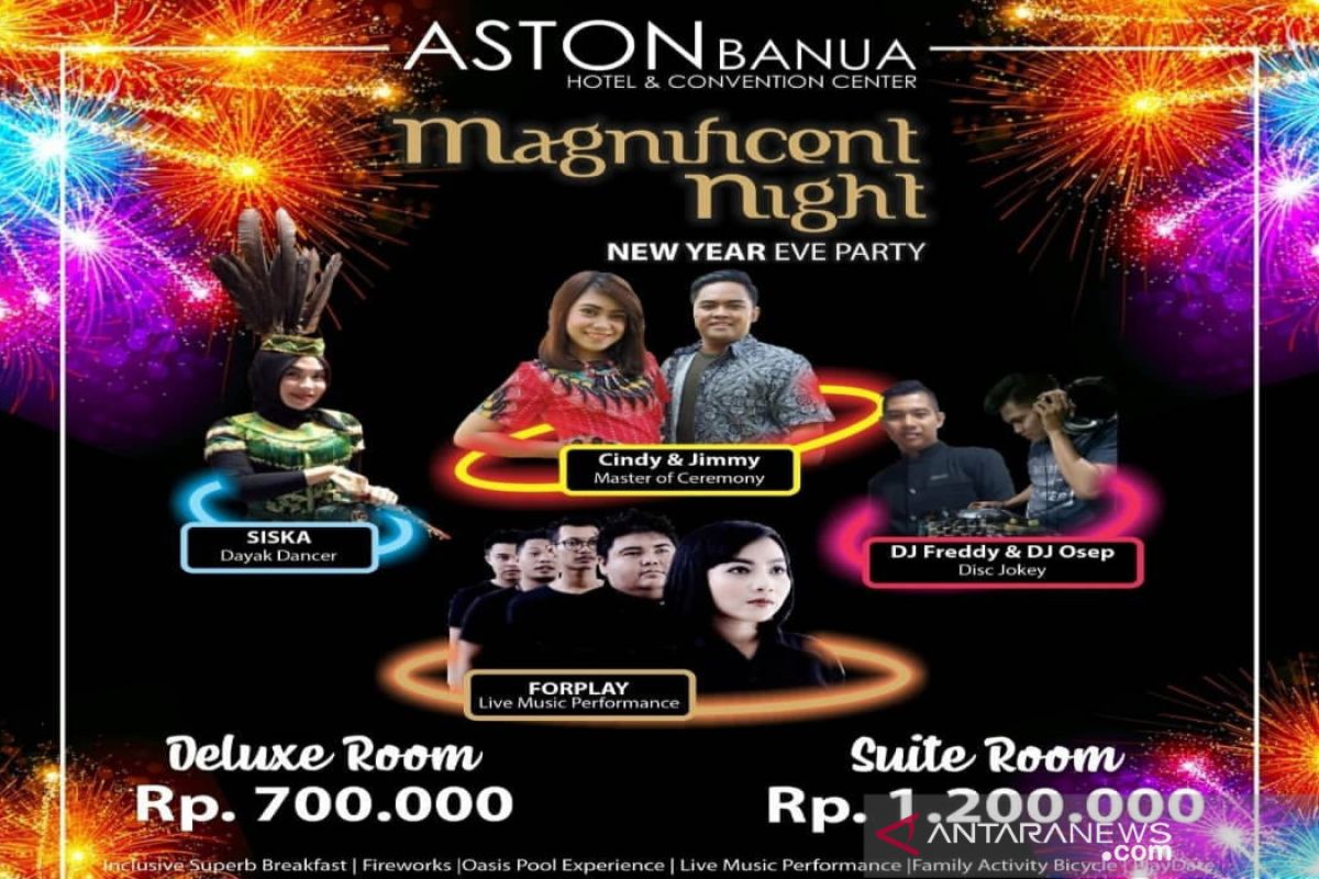 Menginap murah dengan hiburan malam tahun baru menarik di Aston Banua