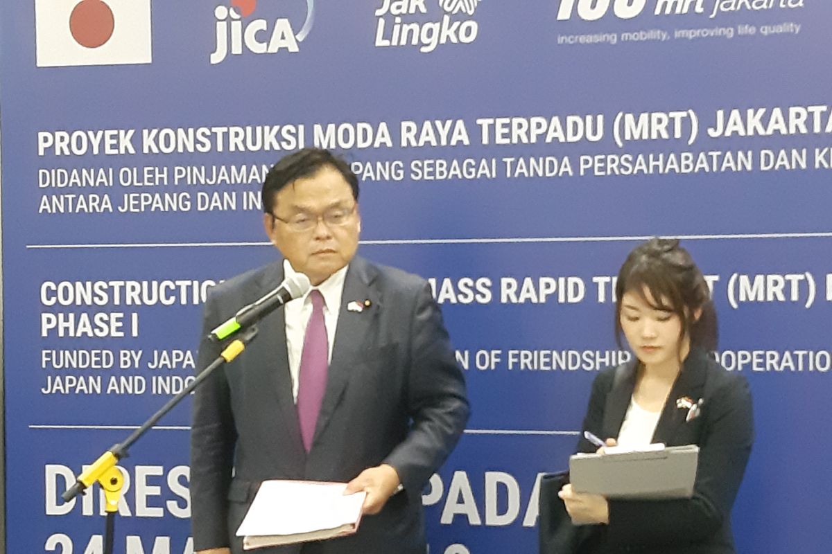 Japan minister hopes MRT to overcome traffic congestion in Jakarta