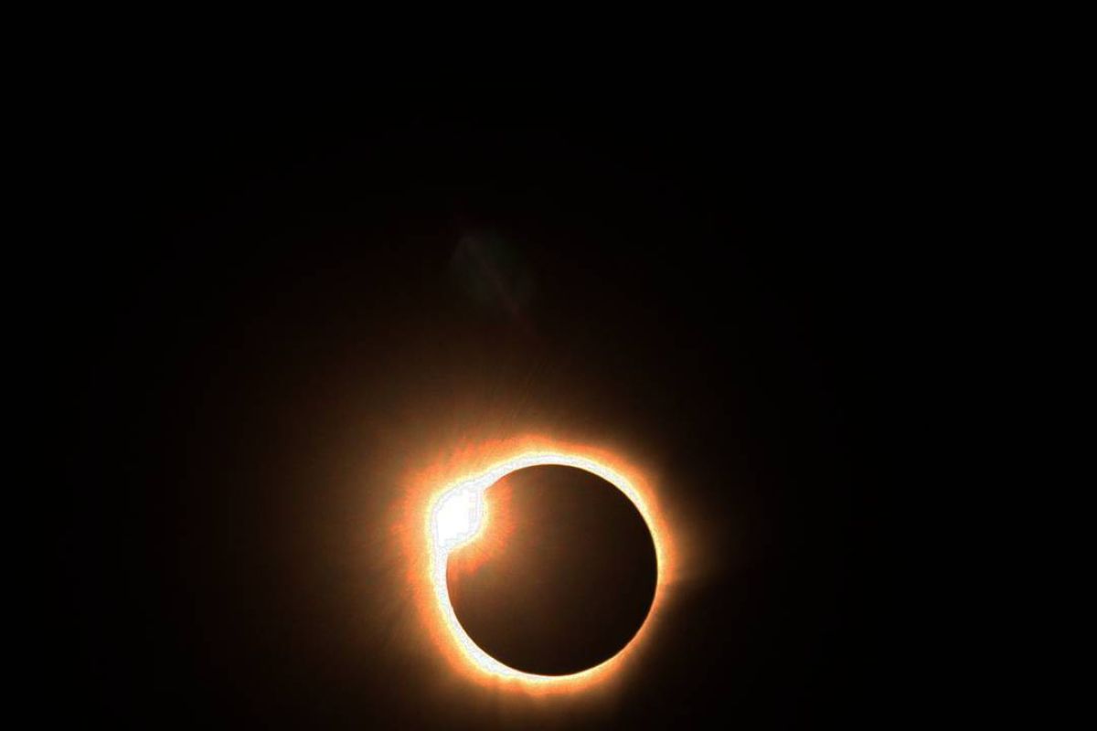 Gerhana Matahari cincin, warga Shalat Kusuf