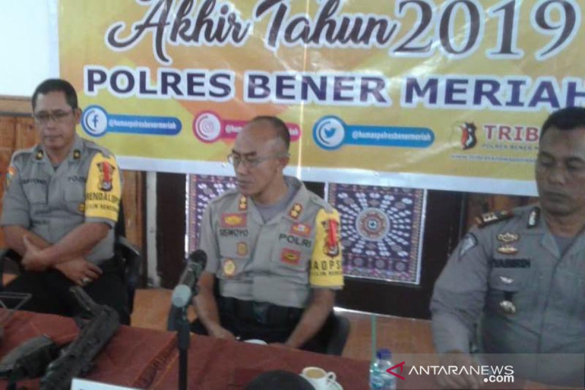 Polres Bener Meriah paling banyak tangani kasus pencurian di 2019