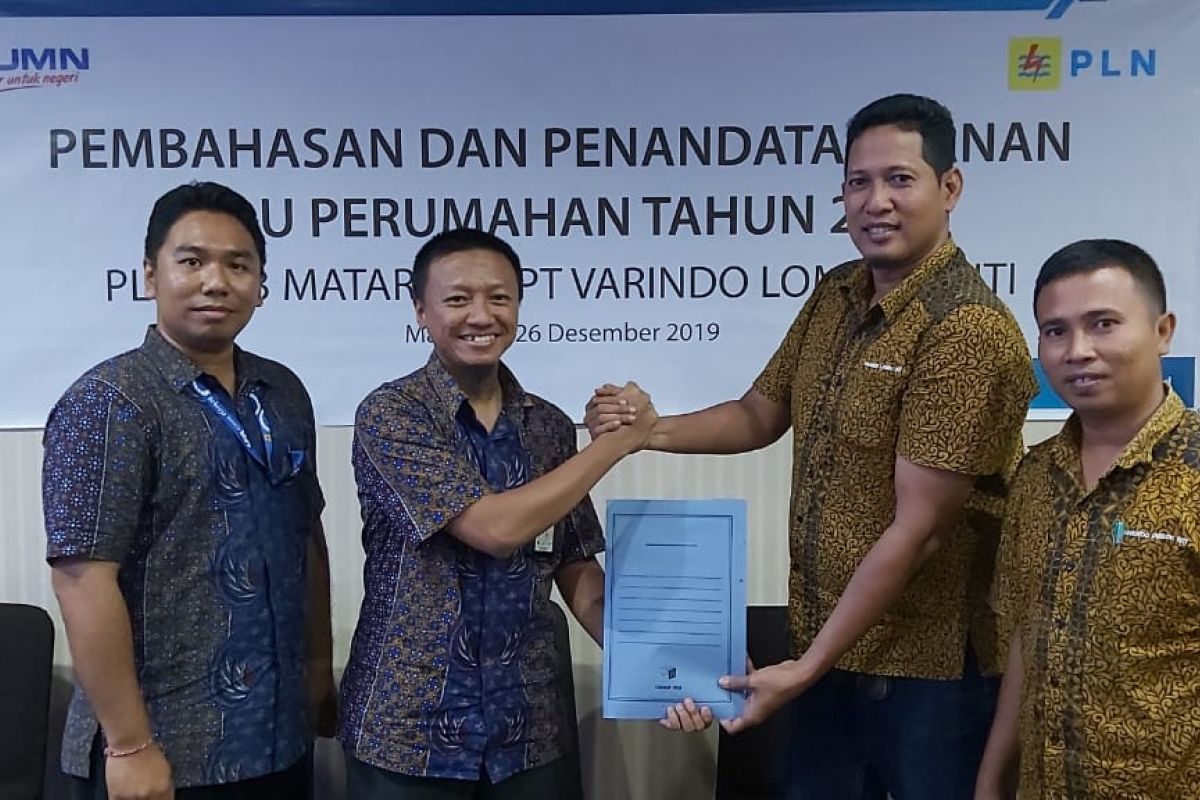 Tingkatkan pemasaran, PLN UP3 Mataram tanda tangani MoU percepatan pasang baru dengan PT Varindo Lombok Inti