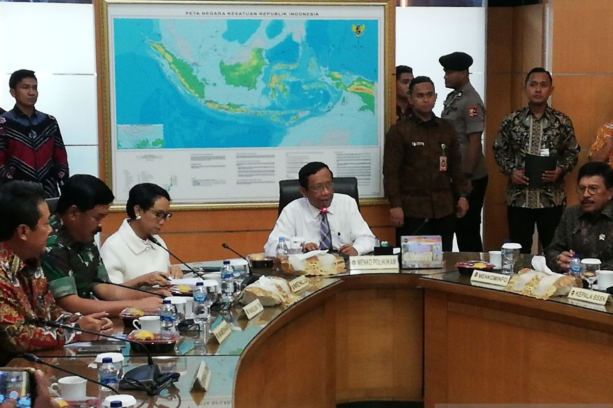 Kumpulkan menteri, Menko Polhukam bahas kondisi perkembangan Papua