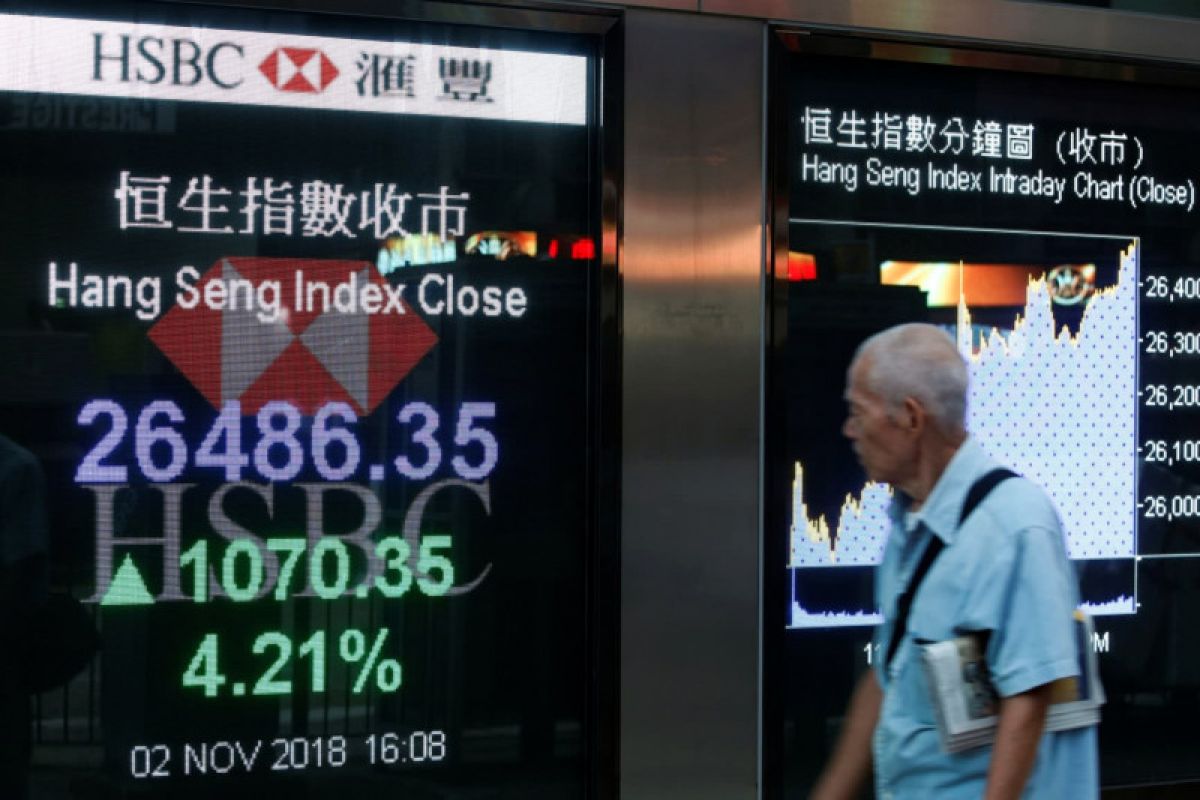 Saham Hong Kong berakhir menguat dengan indeks HSI naik 0,28 persen