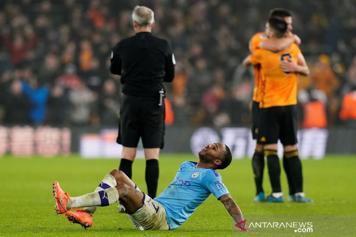 Manchester City tumbang di markas Wolverhampton