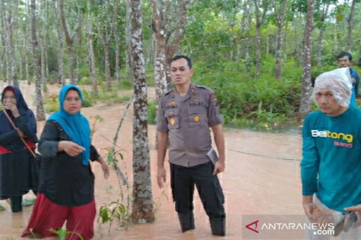 Kapolres Bangka Selatan turun langsung cek kebun karet tercemar limbah tambang