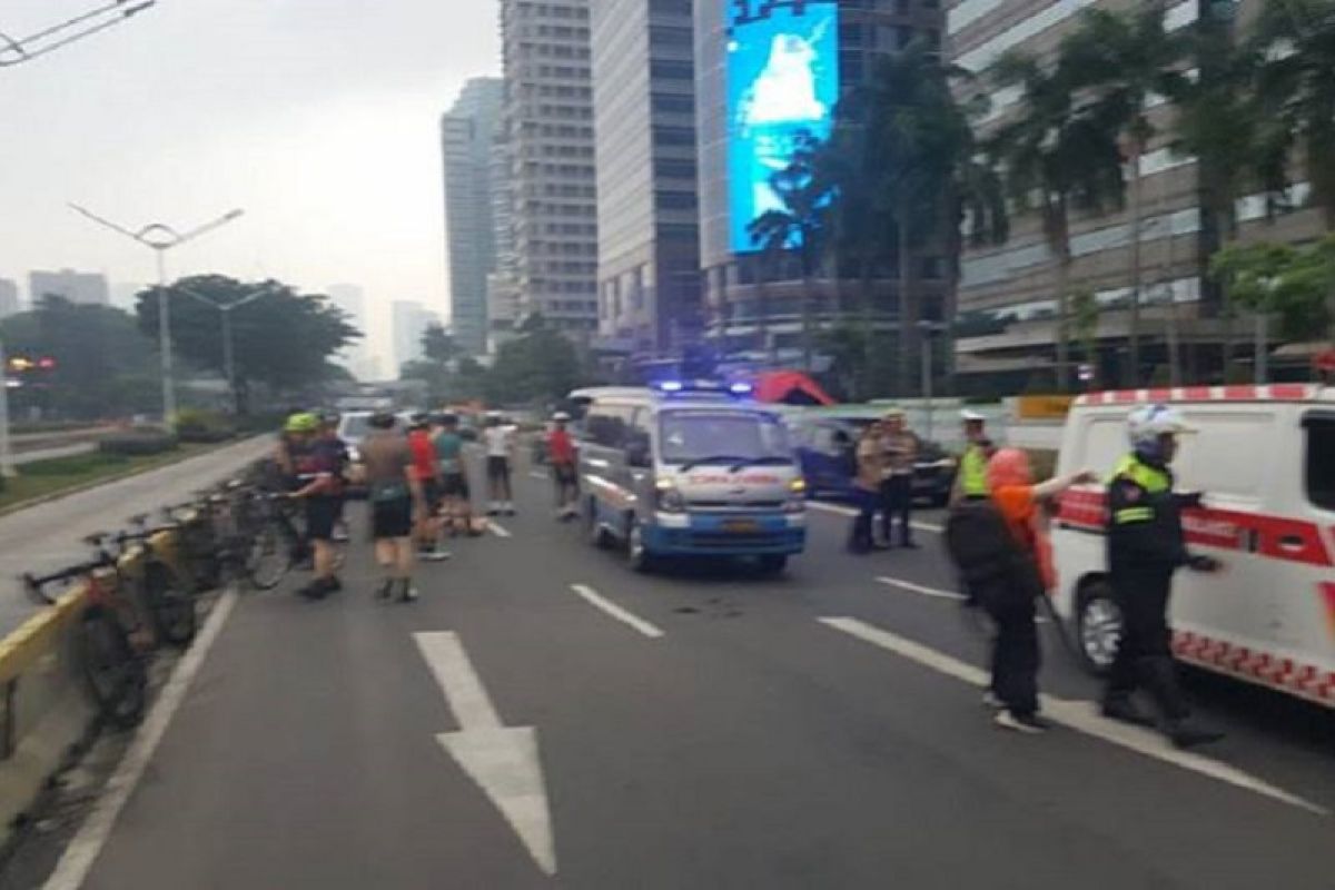 Tujuh pesepeda di Jalan Jenderal Sudirman ditabrak seorang ASN