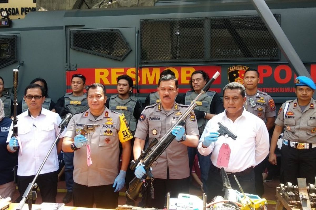 Polda Lampung tangkap seorang pelaku pembuat senjata api rakitan