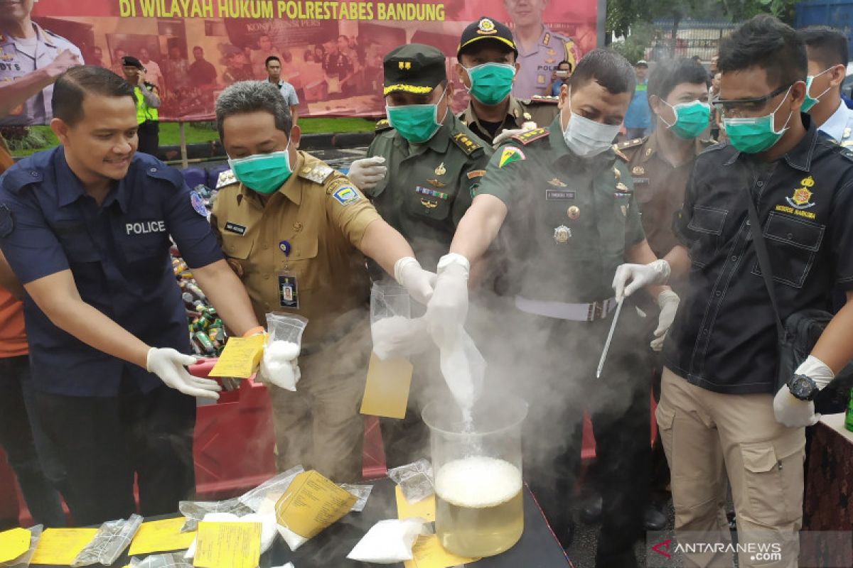 Kasus narkoba di Kota Bandung turun tiga persen tahun 2019