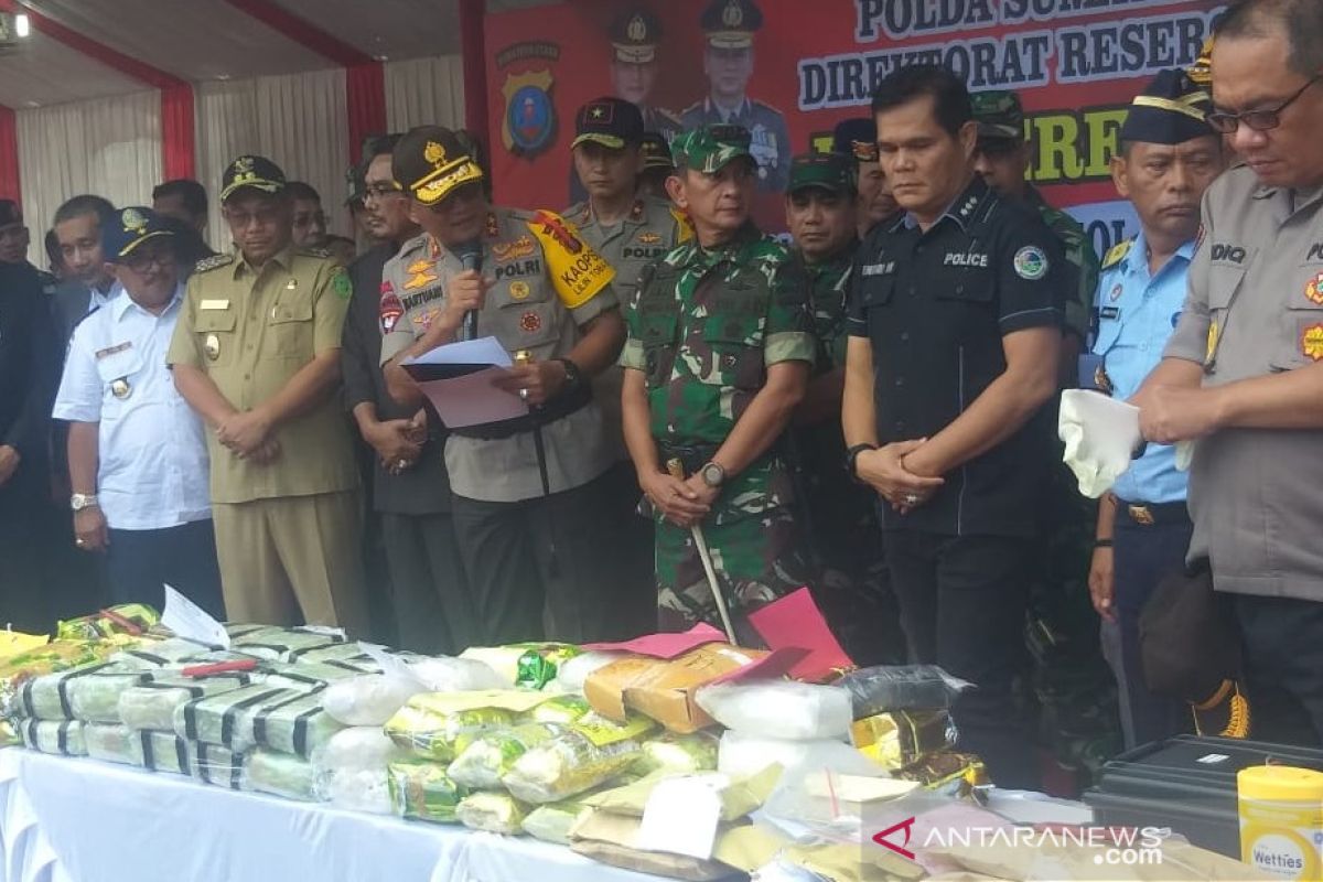 Polda Sumut musnahkan barang bukti 85 kg sabu