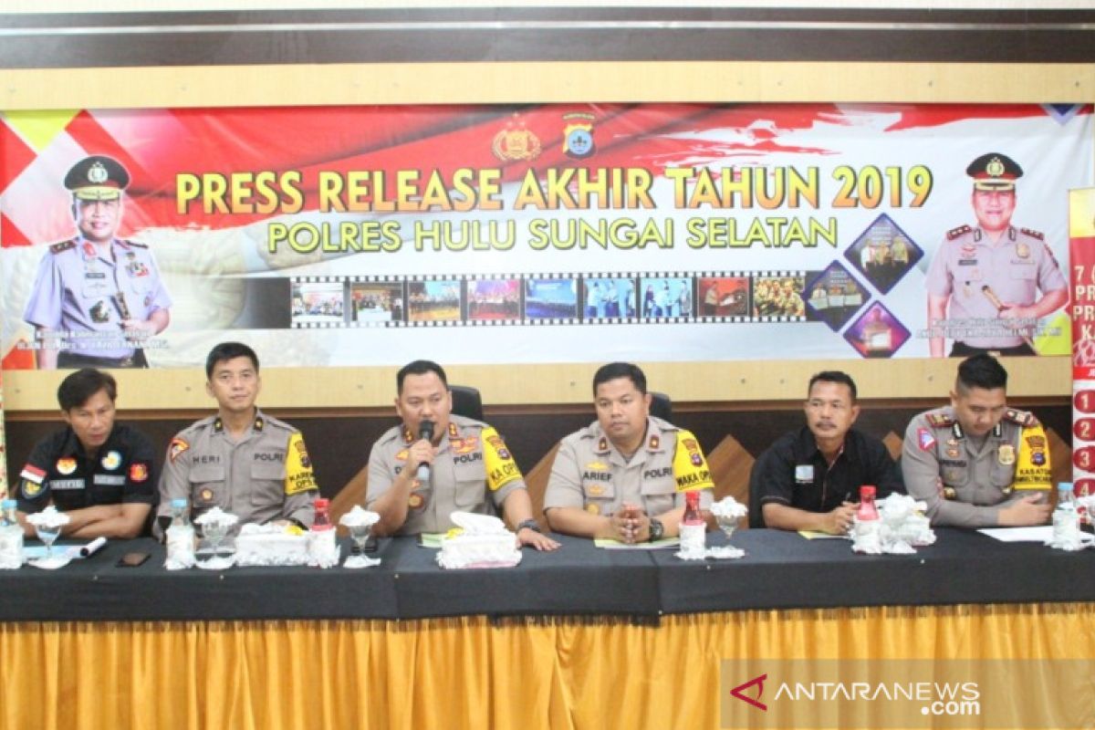 Pers release akhir tahun 2019 : Polres HSS masuk jajaran polres top 40 se Indonesia