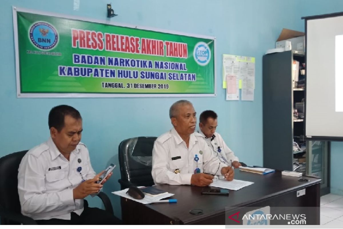 Pers release akhir tahun BNNK HSS : Penyalahgunaan Narkoba meningkat tahun 2019