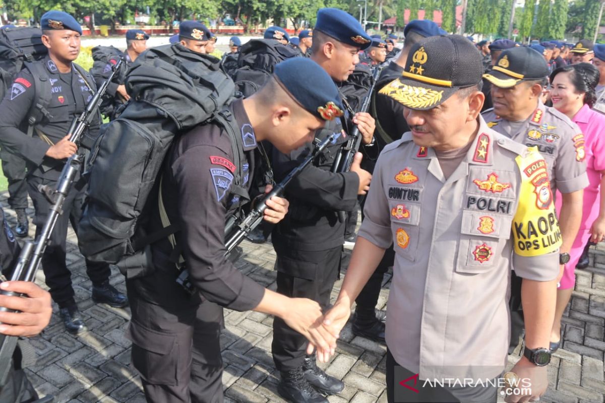 Kapolda Sulsel sambut kepulangan 199 personel Brimob BKO Papua