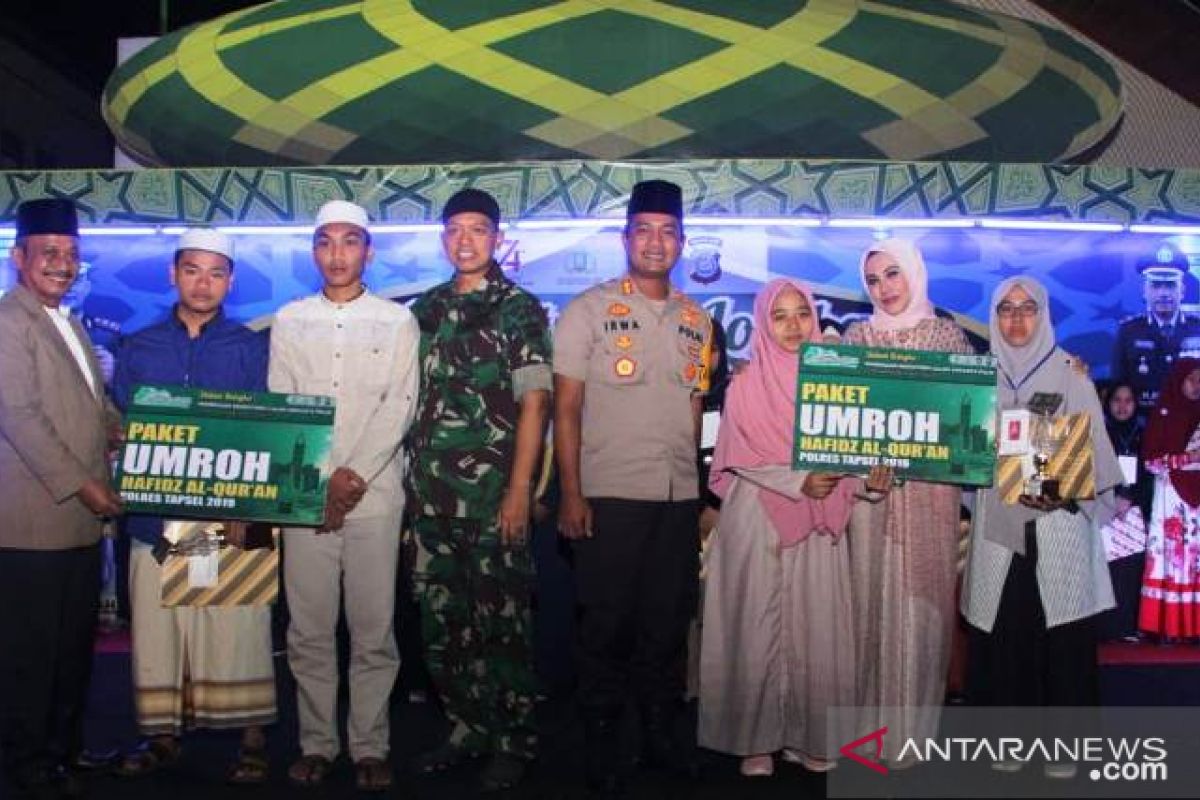 Lomba hafidz Al Quran berakhir, Kapolres Tapsel - Dandim 0212/TS dan Bupati Palas berangkatkan umroh