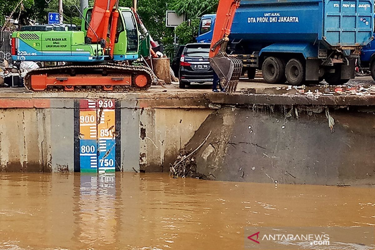 Jakarta  hujan, pintu air Manggarai dan Karet siaga III