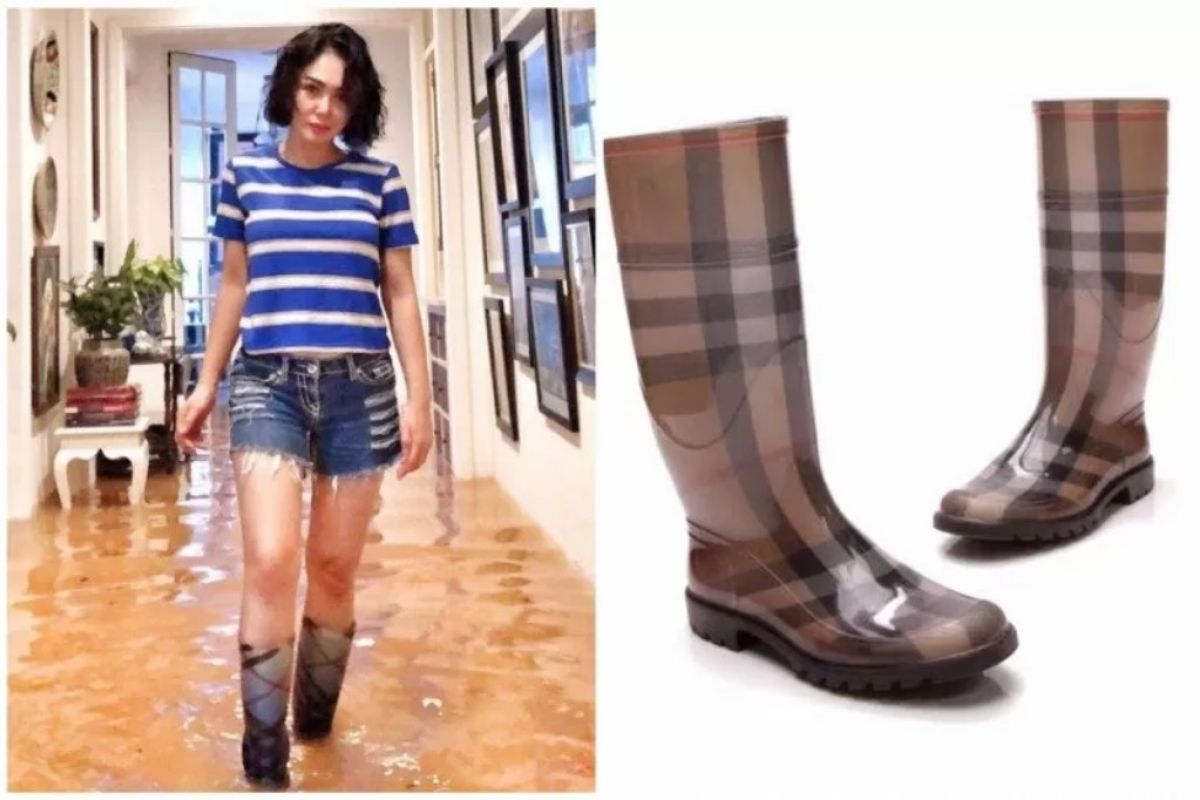 Banjir, Yuni Shara dan sepatu boots