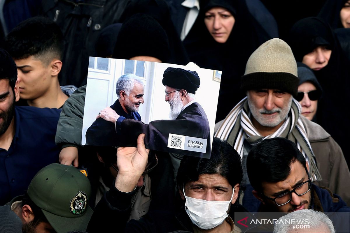 Rakyat Palestina di Gaza berkabung atas kematian Komandan Penjaga Revolusi Iran  Qassem Soleimani